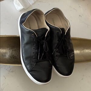 Cole Haan womens Black Leather Sneakers